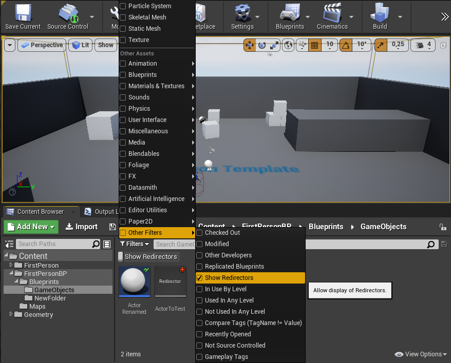 UE4PlasticPlugin-ShowRedirectors.png